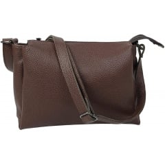 Сумка жіноча наплічна Borsacomoda 31x19.5x9 см Темно-коричневий (2860029529) Київ