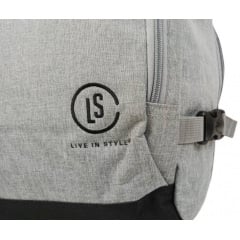 Рюкзак-сумка для поездок LS 40 л Светло-серый Петрово