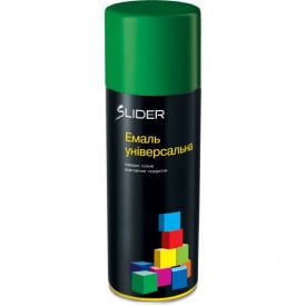 Эмаль универсальная Аэрозоль SLIDER Color Глянцевая 400 мл Зеленый RAL 6029