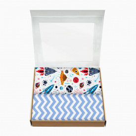 Набір пелюшок COSAS SPACE Бязь 80х100 см 2 шт Блакитний