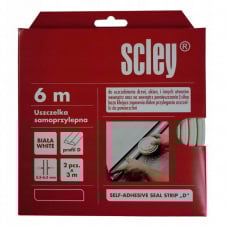 Ущільнювач самоклеючий Scley для вікон та дверей 6 м Білий