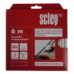 Ущільнювач самоклеючий Scley для вікон та дверей 6 м Білий Київ