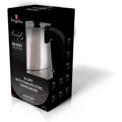 Гейзерна кавоварка Berlinger Haus Moonlight Collection 300 мл Сріблястий (BH-6767) Славута