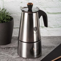 Гейзерна кавоварка Berlinger Haus Moonlight Collection 300 мл Сріблястий (BH-6767) Славута