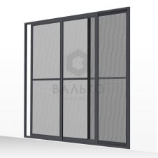 Дверна розсувна москітна сітка Еліт 3000х2400 мм колір Антрацит