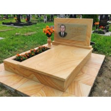 Комплект пам'ятника для чоловіка піщаник великий