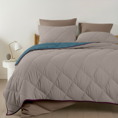 Покривало стьобане двостороннє COSAS TAUPE STONE CS3 110x140 см Бежево-блакитний Київ