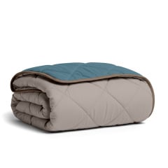 Покривало стьобане двостороннє COSAS OCEAN SAND 170x220 см Бежево-блакитний Нова Прага