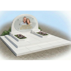 Комплекс подвійний пам'ятник світлий мармуровий піщаник