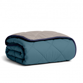 Покривало стьобане двостороннє COSAS OCEAN SAND CS4 200x220 см Бежево-блакитний