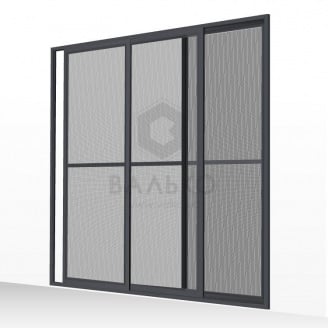 Москитная сетка на окно Элит 490х1250 мм цвет Антрацит