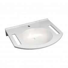 Умивальник Geberit Publica круглий, з вирізами, для осіб з обмеженими можливостями (402160016)