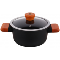 Каструля Ringel IQ Be Natural 20 см Чорний IQ-2042-20 Вараш