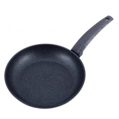 Сковорода з антипригарним покриттям Kamille Black marble 24 см Чорний KM-4122 Київ