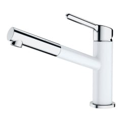 Змішувач Franke Orbit Pull Out з виносним виливом, білий (115.0623.139) Дзензелівка