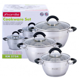 Набор кастрюль 6 пр Kamille KM-5754