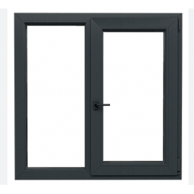 Вікно металопластикове 1300x1400мм монтажна ширина 60мм профіль WDS Ekipazh Ultra 60 з однокамерним склопакетом 32 мм