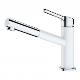 Змішувач Franke Orbit Pull Out з виносним виливом, білий (115.0623.139)