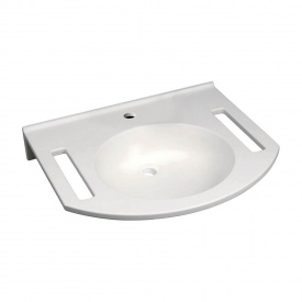 Умивальник Geberit Publica круглий, з вирізами, для осіб з обмеженими можливостями (402160016)