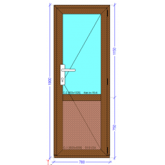 Двері міжкімнатні 700х1900 мм монтажна ширина 60 мм профіль WDS Ekipazh Ultra 60 Київ