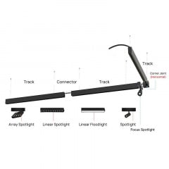 Підвісний магнітний трек Lightwell LW-TRACK-SUSP-B-2m 2 м Чорний (304409) Михайлівка