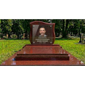 Элитный гранитный памятник с горизонтальным потолком лезвия