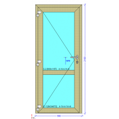 Вхідні двері з теплого алюмінієвого профілю AluLight W76 900*2100 Київ