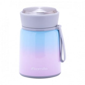 Термос харчовий Kamille 530 мл із нержавіючої сталі рожево-блакитний КМ-2096