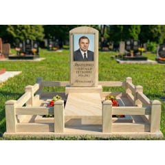 Комплекс пам'ятник білий пісковик одинарний Жмеринка