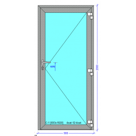 Міжкімнатні алюмінієві двері холодної системи EKIPAZH AluLight C45