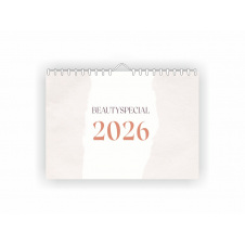 Календар настінний Vivay 2026 Beautyspecial А4 30x20 см Біло-бежевий (hub_pa1v84)