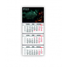 Календар квартальний настінний Vivay 2026 Stalker 30x65 см Різнокольоровий (hub_s128u8)