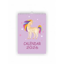 Календарь настенный Vivay 2026 Волшебный единорог А4 30x20 см Разноцветный (hub_821uct)
