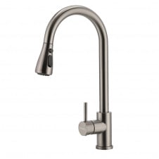 Змішувач для кухні Granado Campo Lux PVD black з висувним виливом графіт (gz0501LPVD)