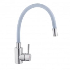 Змішувач для кухні Kroner KRP Edelstahl Klassisch - ESG035GRA з гнучким виливом нікель/сірий (CV024354)