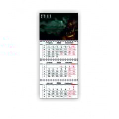 Календар квартальний настінний Vivay 2026 Stalker 30x65 см Різнокольоровий (hub_s128u8) Київ