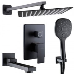 Душова система Globus Lux Smart GLM-305N-BB, на 3 споживача з поворотним виливом, чорна матова Київ