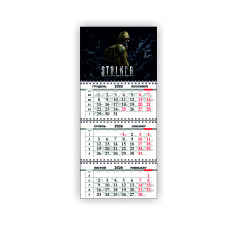 Календарь квартальный настенный Vivay 2026 Stalker 30x65 см Разноцветный (hub_l9y60l) Киев