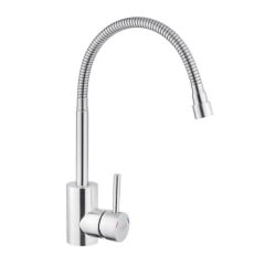 Змішувач для кухні Kroner KRP Edelstahl Klassisch - ESG035 - 1 з гнучким виливом нікель (CV023002) Киев