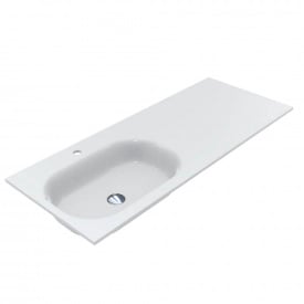 Умивальник Miraggio Lake 1250 L miramarble, білий глянцевий (8815428)