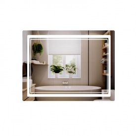 Дзеркало Qtap Cardinal (CA2) 1000х800 з LED-підсвічуванням, димером та антизапотіванням (QT0478C1008048455)