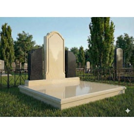 Елітний меморіальний комплекс "три стелі" бежевий піщаник