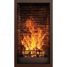 Інфрачервоний настінний обігрівач-картина ТРІО 400W 100х57 см, камін 3D (010013)