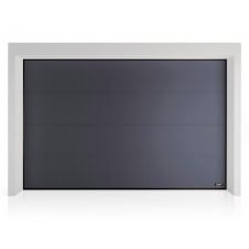 Секционные гаражные ворота Gant Plus - панель Гладкая, размер 2500x2200 мм., цвет Графит RAL DB-703. Ручное управление.