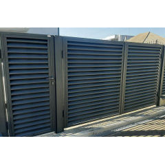 Ворота розпашні Жалюзі Лего (Чорний) Київ