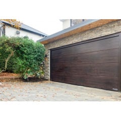 Секционные гаражные ворота Gant Plus Pro - панель Широкая линия, размер 2500x2200 мм., цвет Венге. Ручное управление. Киев