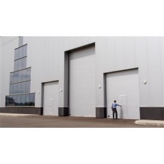 Промислові гаражні ворота Gant Plus Pro - панель Широка лінія, розмір 3700x3200 мм., колір Білий RAL 9010. Ручне управління. Київ