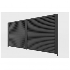 Ворота розпашні Твінго класичне (Темно-коричневий) Самбір