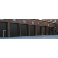 Секційні гаражні ворота Gant Plus Pro - панель Широка лінія, розмір 2500x2500 мм., колір Коричневий RAL 8014. Ручне управління. Київ