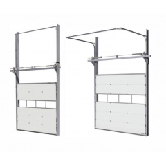 Промислові гаражні ворота Gant Plus Pro - панель Широка лінія, розмір 3500x2400 мм., колір Коричневий RAL 8014. Ручне управління. Київ